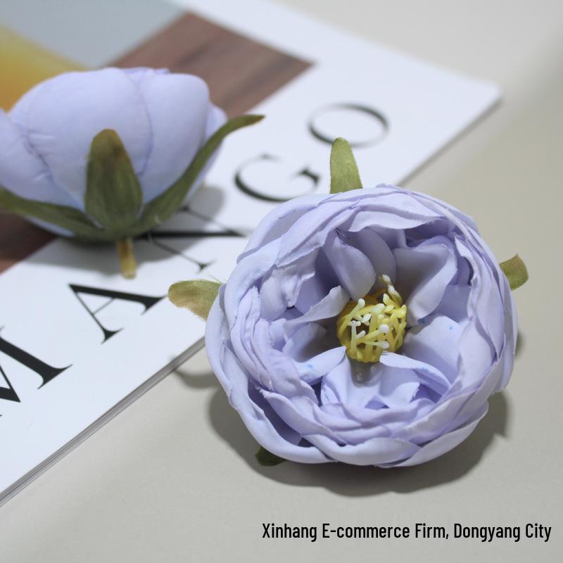 Rose & Camellia Bud Artificial Flowers DIY Hairpin Headwear for Weddings & Festivals
