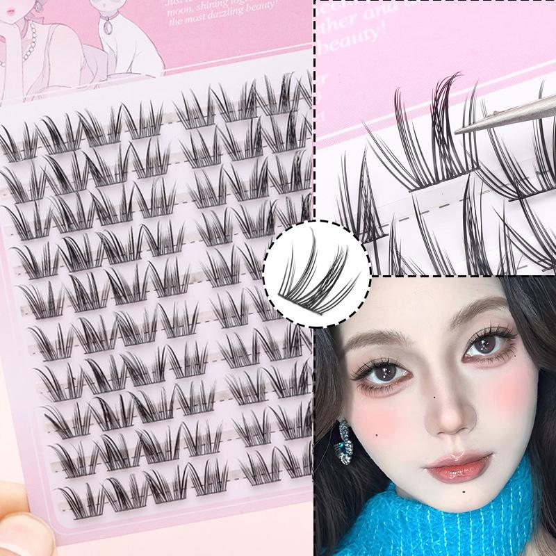 Forest Elf Series Large Capacity Eyelash Book Manga False Eyelashes Natural Long Curled Thin Fluffy Stem Segmented False Eyelash