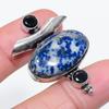 Natural Lapis Lazuli, Spinel 925 Sterling Silver Jewelry Pendant 1.69" n3P31