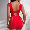 Women Fishnet Dress Dress Fishnet Hollow Out See Through
