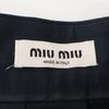 MIUMIU 2010 MG1781 Navy Logo Embroidered Pleated Chino Skirt Skirt 40 NavyUsed