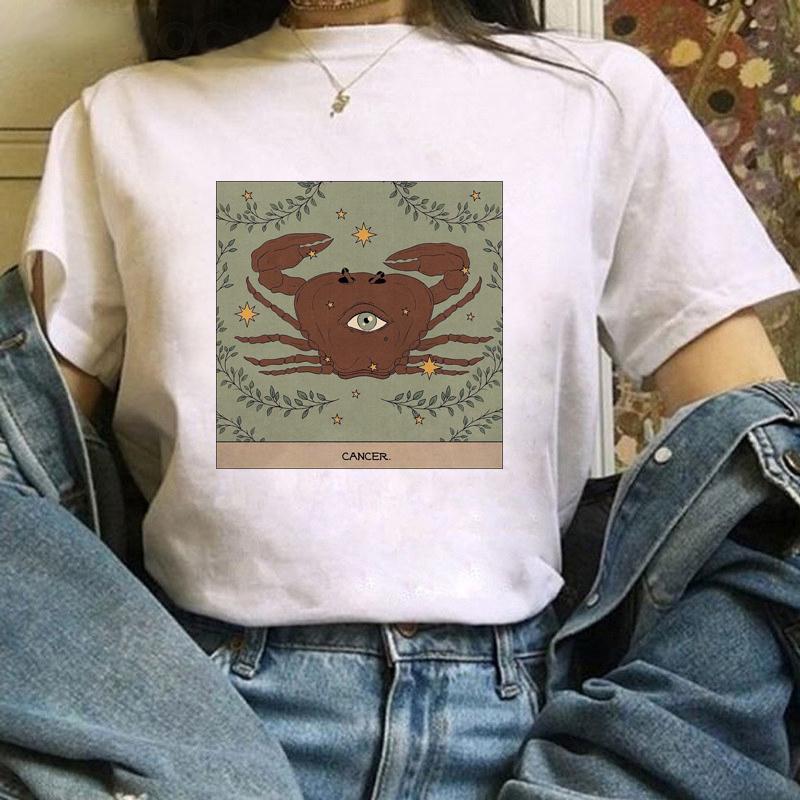 Fashion Women Tarot Cat Print Tshirts Funny Clothing Cartoon Womens Female Graphic T Shirt Cute TShirt Casual Tee Shirt Tees