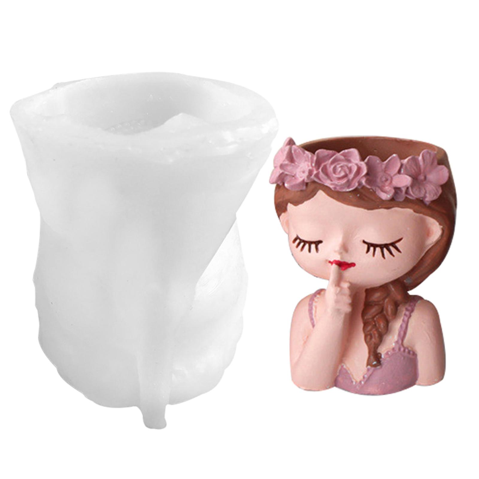 

Бетонная силиконовая форма для горшков для маленьких девочек, сочные цветочные горшки, глиняные формы для цементной штукатурки, сделай сам, форма для домашних и садовых цветочных горшков 2