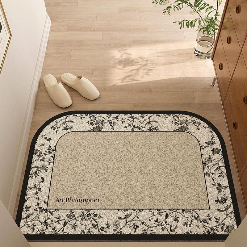Non-Slip Entrance Door Mat Dirt Resistant Japanese Style Home Doormat for Indoor Outdoor Use Coir Fiber Carpet