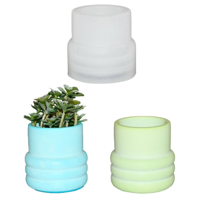 Multipurpose Cylinder Vase Silicone Mold Versatile Resin Cast Set for Home and Office Decoration and Jewelry Storage