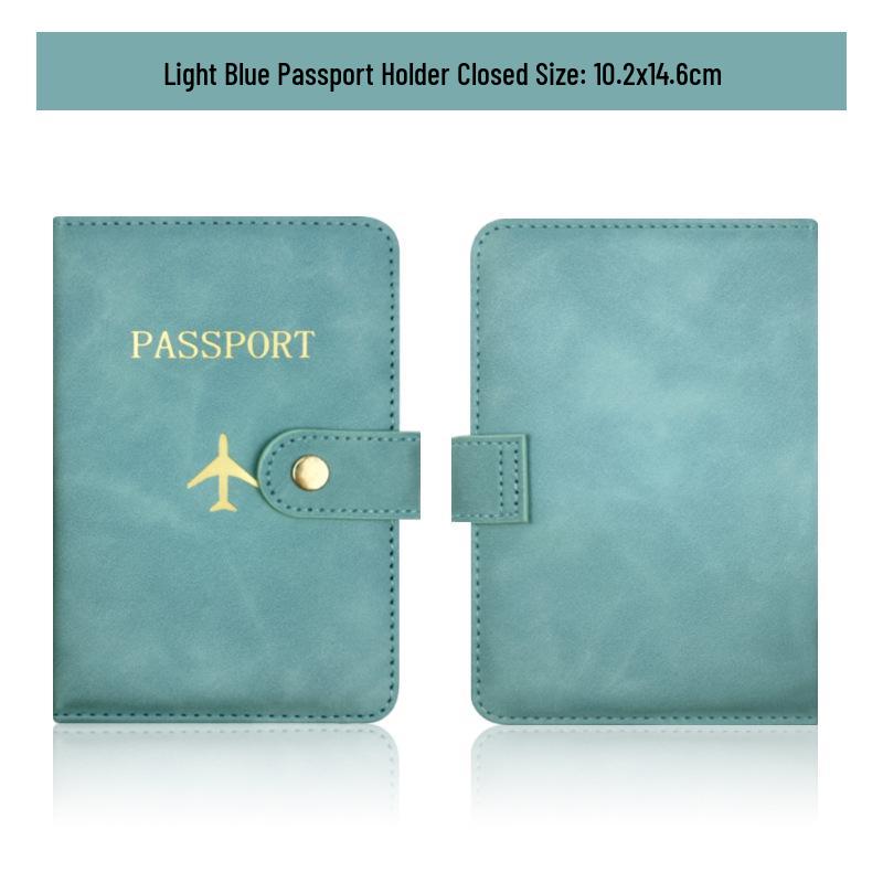 Leder-Reisepasshülle-Set mit grenzüberschreitender Heißprägung und Hardwareschnalle