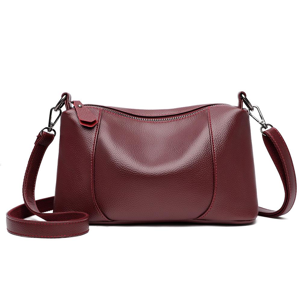 Soft Leather Mom Bag Women's 2025 New Fashion and Versatile Casual Bag One-shoulder Crossbody Bag Women's Hand-held Underarm Bag