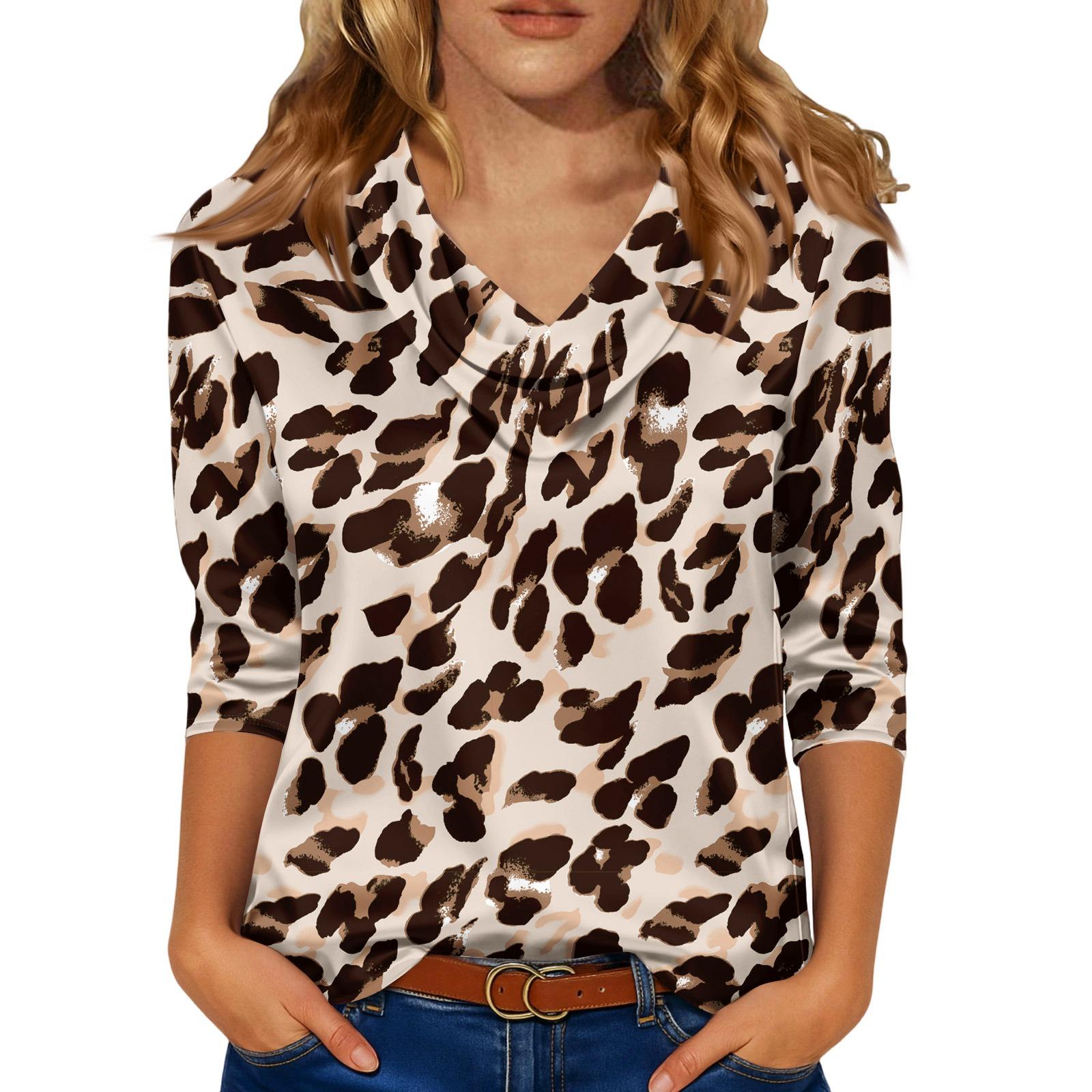 Блузка для женщин нарядная с рукавом 3/4, рубашки для делового кэжуал, топы S