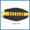 Universal Motorcycle Dirt Bike Faux Leather Soft Seat Cover Anti Slip Seat Cushion Yellow Black Item Replacement