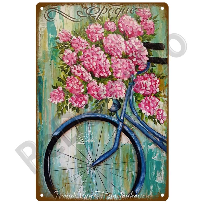 Garden Flower Rules Metal Sign Vintage Metal Plaque Plates Decor For Pub Bar Home Wall Decor Art Tin Signs Flower Poster Gift