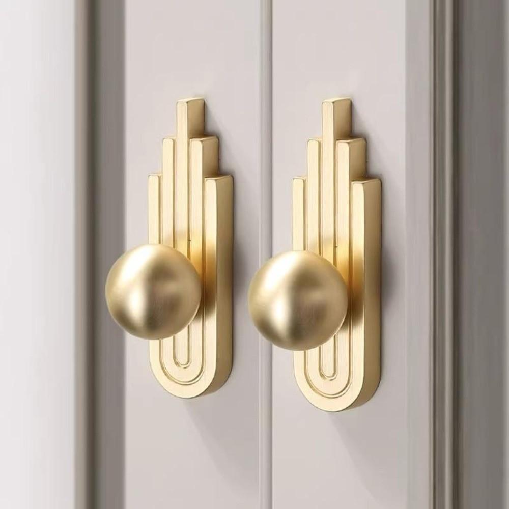 New Light Luxury Wardrobe Cabinet Handle Gold Modern Drawer Handle French Style Minimalist Bedside Table Handle