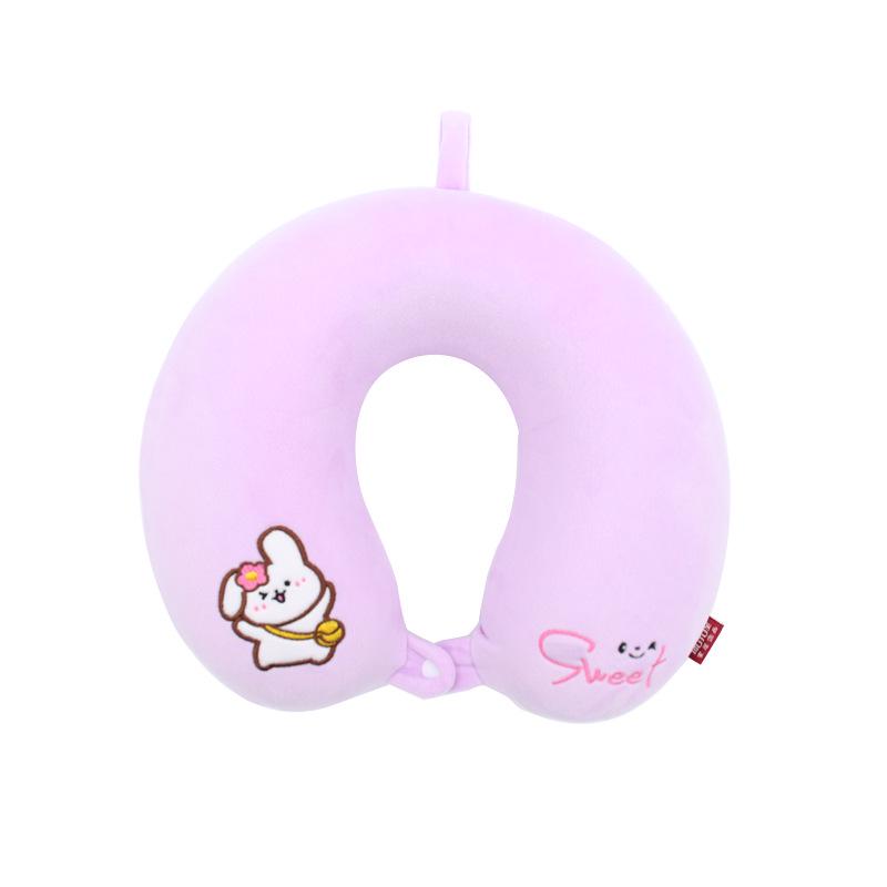 Cuscino per il Collo a Forma di U in Memory Foam con Animali dei Cartoni Animati per Viaggio, Casa o Ufficio Reclinabile
