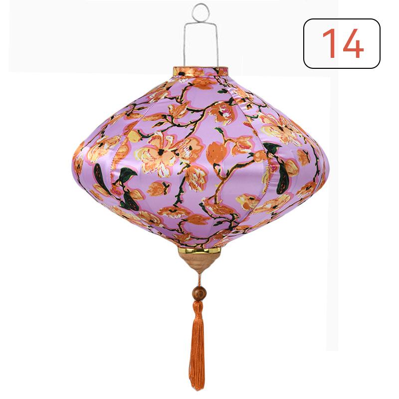 Seidenlaterne im chinesischen Stil 12/14 Zoll Antike Palastlaterne Vietnam Traditionell Mondfest Frühlingsfest Party Hängende Dekoration