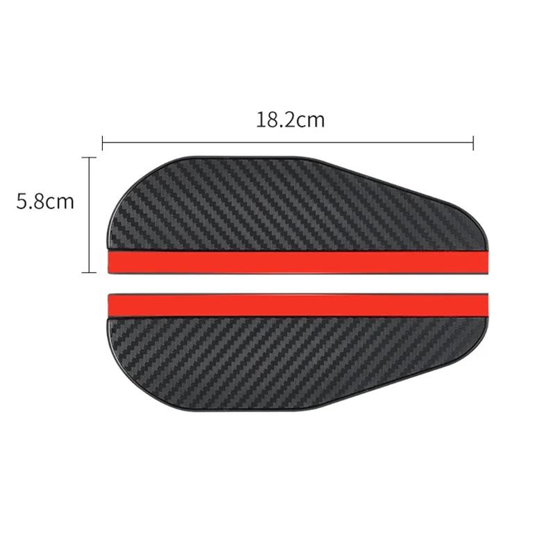 2PCS Car Rearview Mirror Carbon Fiber Rain Eyebrow Visor Car Rearview Side Snow Sun Visor Rain Cover Auto Mirror Accessories