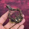 Tree Of Life Peanut Wood Jasper Pendant Gemstone Copper Wire Wrapped Jewelry Handmade Pendant