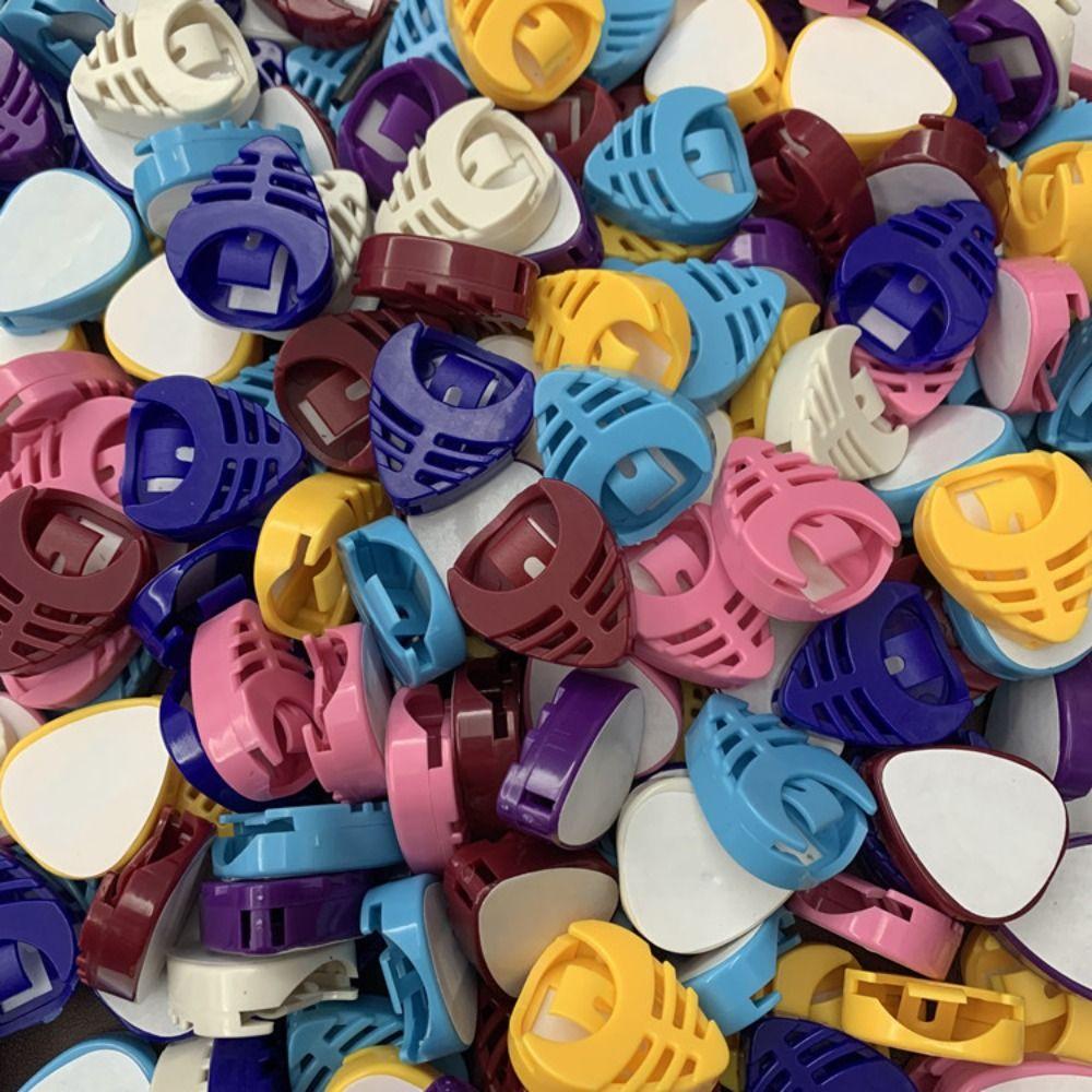 10PCS Random Color Guitar Pick Holder Adhesive Guitar Pick Box  Bass Acoustic Guitar