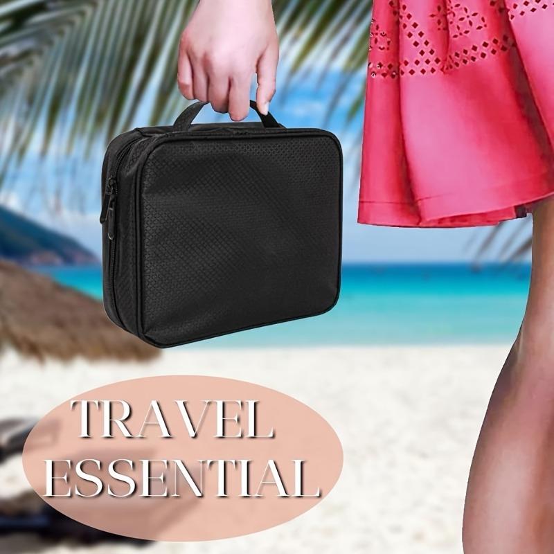 1/2 Travel Jewelry Bag Luggage Organizer Bag Detachable Loose Leaf Jewelry Storage Book with 6 Transparent Zipper Velvet Pouches