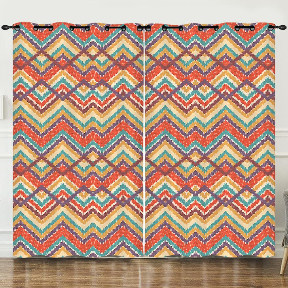 Série de Impressão Fresca 3D Cortina de Impressão Digital Blackout E Ilhós