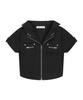 ORDINARY HOLIDAY Short Sleeve Zip-Up Shirts [Black]
