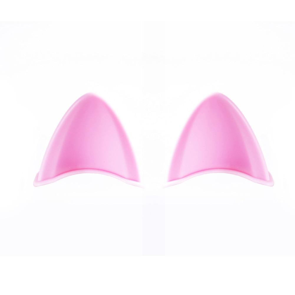 2PCS Nette Katze Ohr Helm Dekoration Motorrad Elektrische Auto Helm Styling Aufkleber Dual-seitige Aufkleber Dekor Helm Zubehör