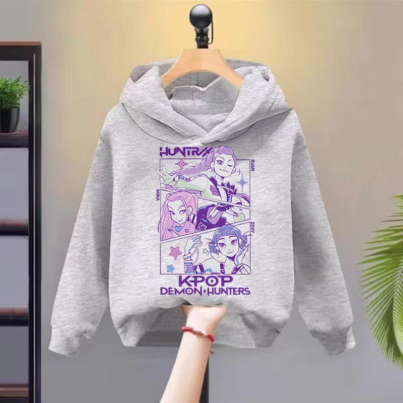 Kpop Hexenjagd Kinderbekleidung, einschließlich Herren- und Damen-Frühlings- und Herbst-Hoodies und modische Sweatshirts 2025yeas