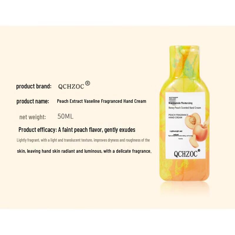 QCHZOC Niacinamide Peach Scented Hand Cream