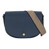 Épure Adjustable Cotton Shoulder Strap Leather Insert Small Calfskin Crossbody Bag Women Crossbody Bag Navy-Blue 10253HFY006