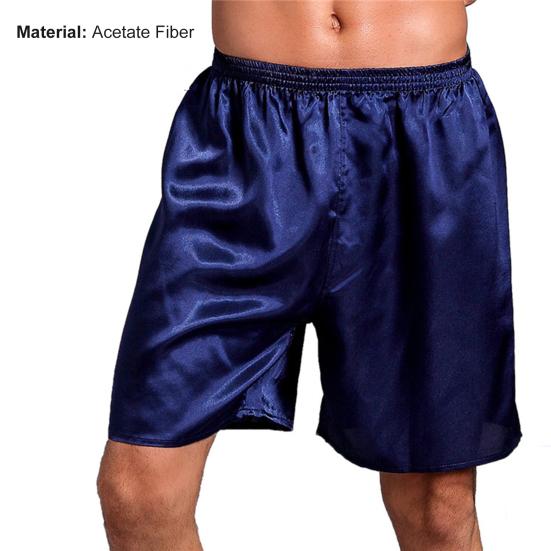 Men Boxers Solid Color Plus Size Loose Mid Waist Summer Briefs for Sleeping