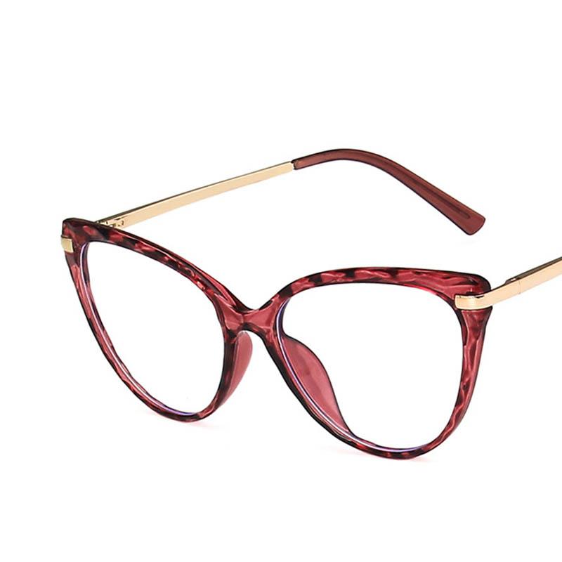 Metal Irregular Rhombus Frame Women'S Nearsighted Glasses Anti-Glare Spring Hinges Myopia Glasses -0.5 -1.0 -2.0 To -6.0