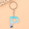 Ciondolo Acrilico con Stampa Oceano Blu con 26 Lettere Inglesi - Ornamento da Appendere alla Moda
