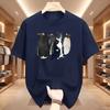 Funny Penguin Graphic T Shirts Cat Printed Tshirt Unisex Unisex Loose Cotton Short Sleeve Tshirts Summer Round Neck Short Sleeve Tee