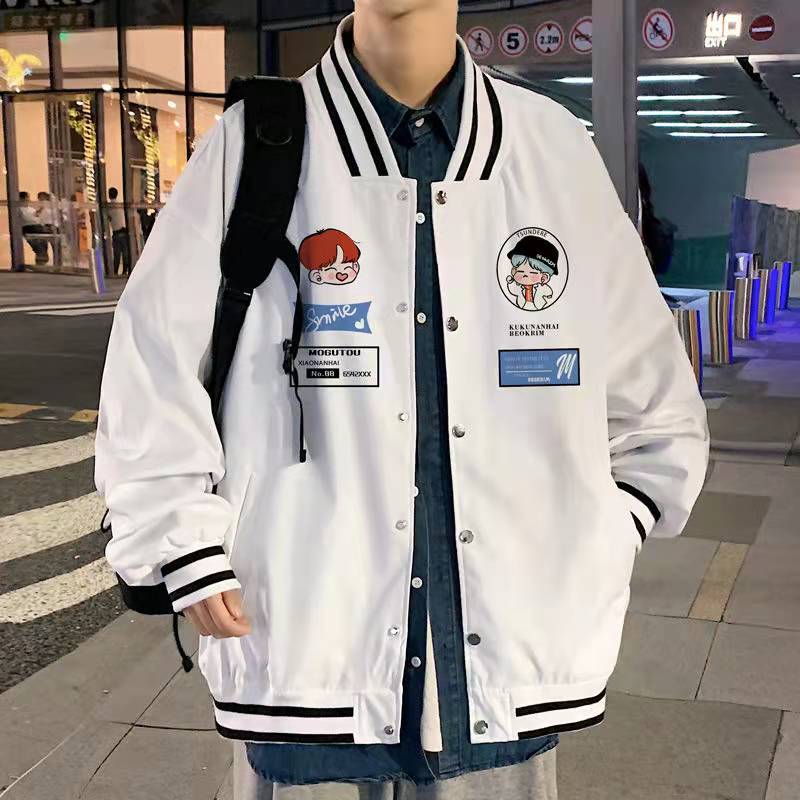 Spring and Autumn Retro Quilted Embroidered Baseball Uniform Jacket Men and Women Loose Tide Brand Street Jacket