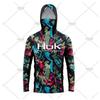HUK Fishing Shirts Long Sleeve Hooded Face Cover Wear Outdoor