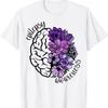 Epilepsy Awareness Purple Brain Flower T Shirt