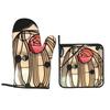 Charles Rennie Mackintosh Oven Mitts and Pot Holder Sets of 2 for Baking Kitchen Cooking BBQ Resistant Non-Slip Gloves