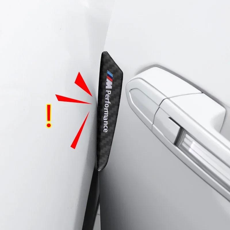 For BMW 4pcs/set Carbon Fiber M Performance Car Body Sticker Car Door Anti-collision Strip Sticker For BMW M3 M5 M6 X1 X3 X5 E34