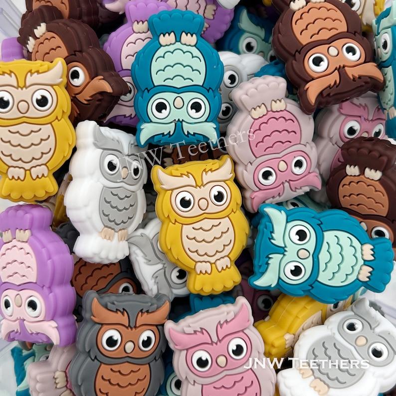 

Силиконовые фокусные бусины «Ночная сова» Set of 10 белый