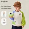 MQDMINI Boys' Cartoon Contrast Raglan Sweatshirt