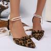 New High-heeled Women's Shoes with Pointed Toe Loops and One-shoulder Strap Sandals