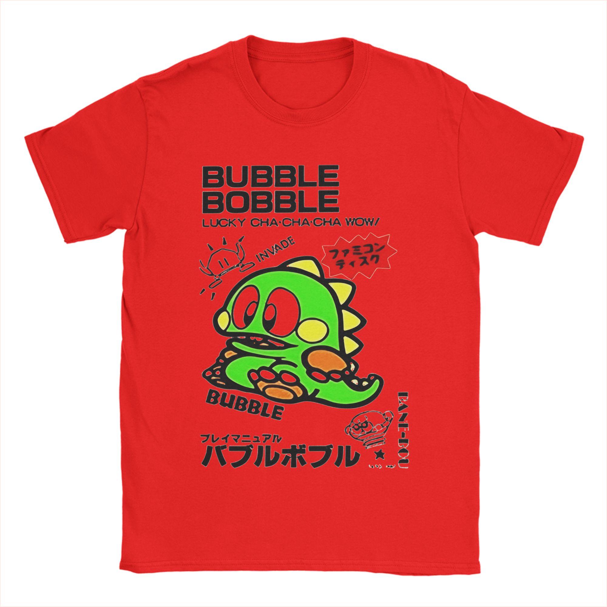 

Bubble Bobble Japanese TShirts for Unisex Vintage 100 Cotton Tees Crewneck Short Sleeve T Shirts Gift Idea Clothing S