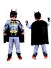 Kids' Black Batman Muscle Costume for Halloween Cosplay