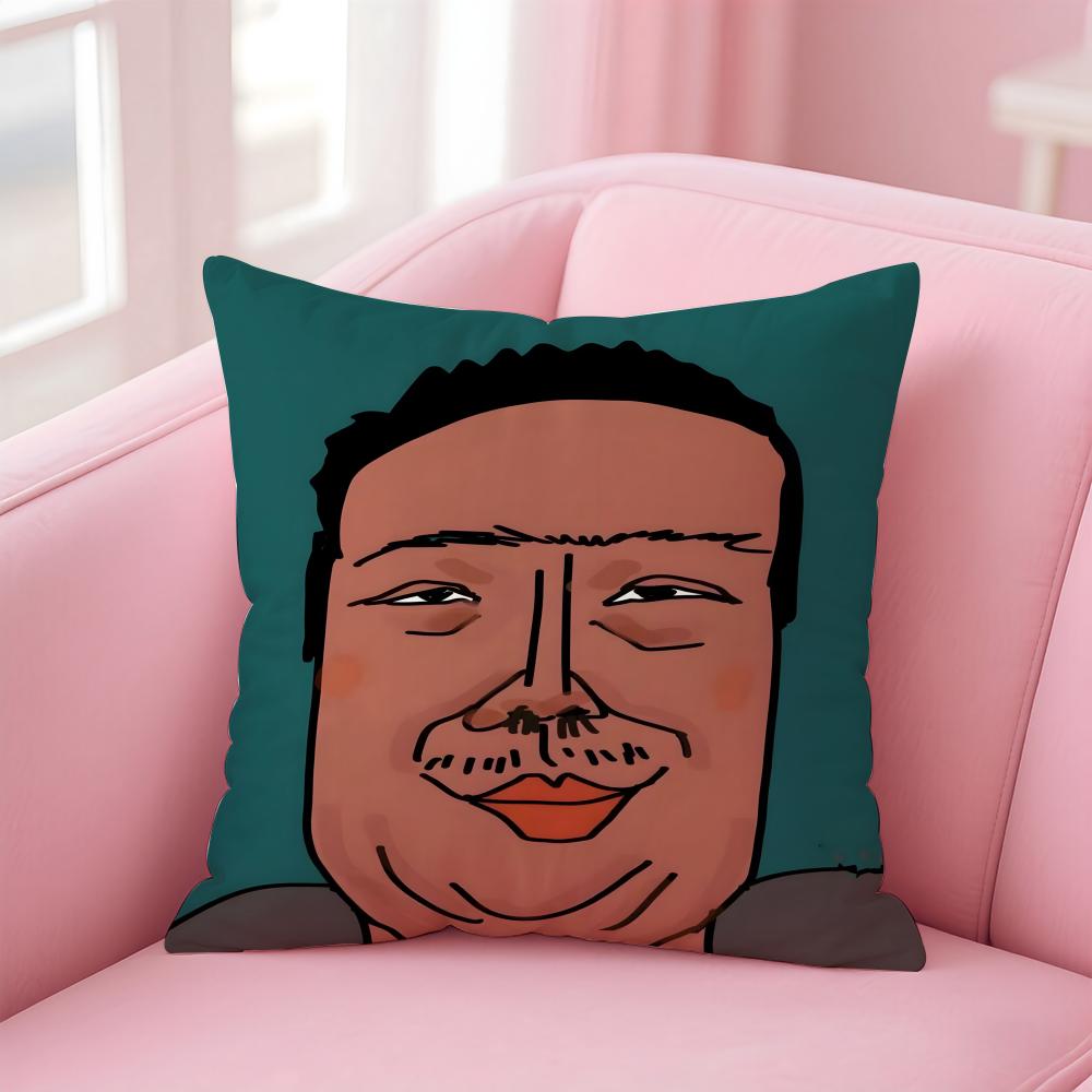 Funny Funny Characters Cushion Cover Pillow Case Soft Skin Friendly Fabric Concealed Zipper