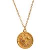 Yhpup Fashion Celestial Moon Sun Delicate Round Pendant Stainless Steel Necklace 18k Gold Plated Chain Trendy Charm Chic Jewelry
