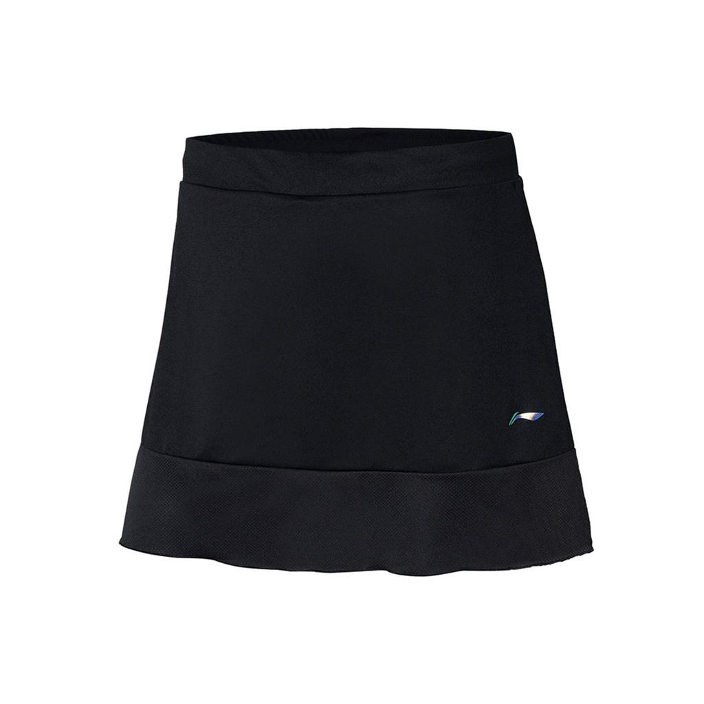Li Ning Sports Quick-Dry Sweat-Wicking Breathable A-Line Casual Skirt Women Skirts Black ASKR020-2
