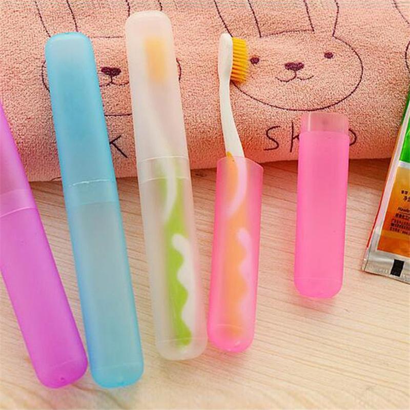 4 Colors Travel Portable Toothbrush Case Storage Holder Outdoor Travel Hiking Camping Toothrush Cap Case Box for Family