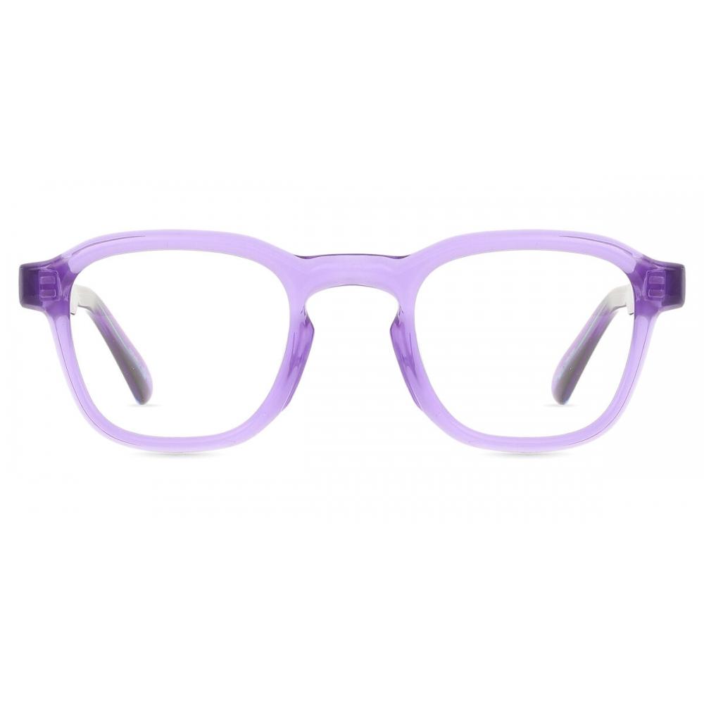 Full Rim Square Transparent Purple Smartbuy Collection Sorbet 94722 C4 Fashion Unisex Eyeglasses