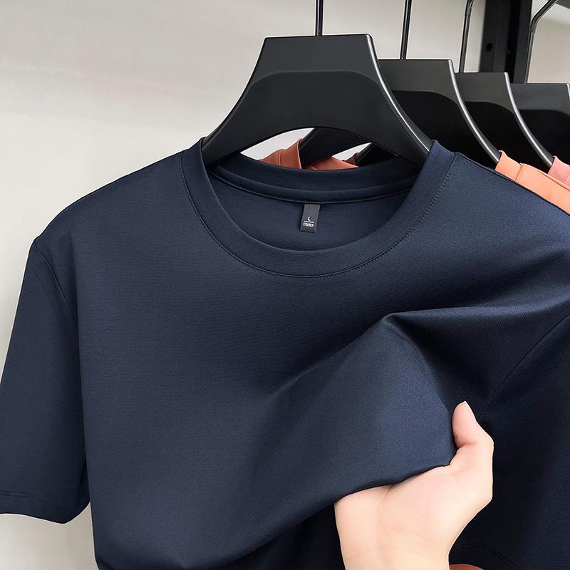 Crew Neck Short Sleeve T-Shirt Men s Summer Casual Versatile Minimalist Top M