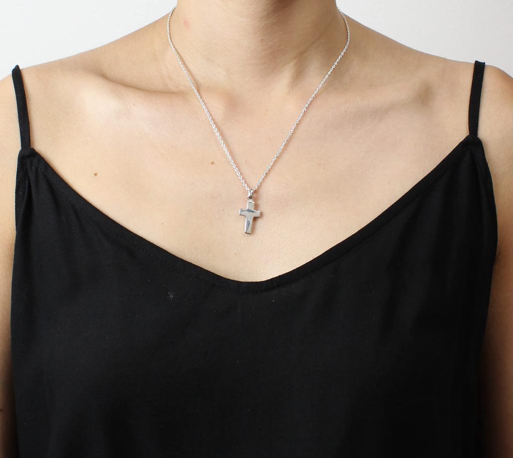 [World Accessories Carmelo] Christ Cross Christian Pendant Sterling Silver 925 Women's Men's