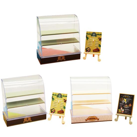 

1 Набор Мини-прилавок для пирожных Реалистичный Видимый Декоративный Миниатюрный Кукольный домик Подставка для демонстрации пирожных и десертов для подарка Sets