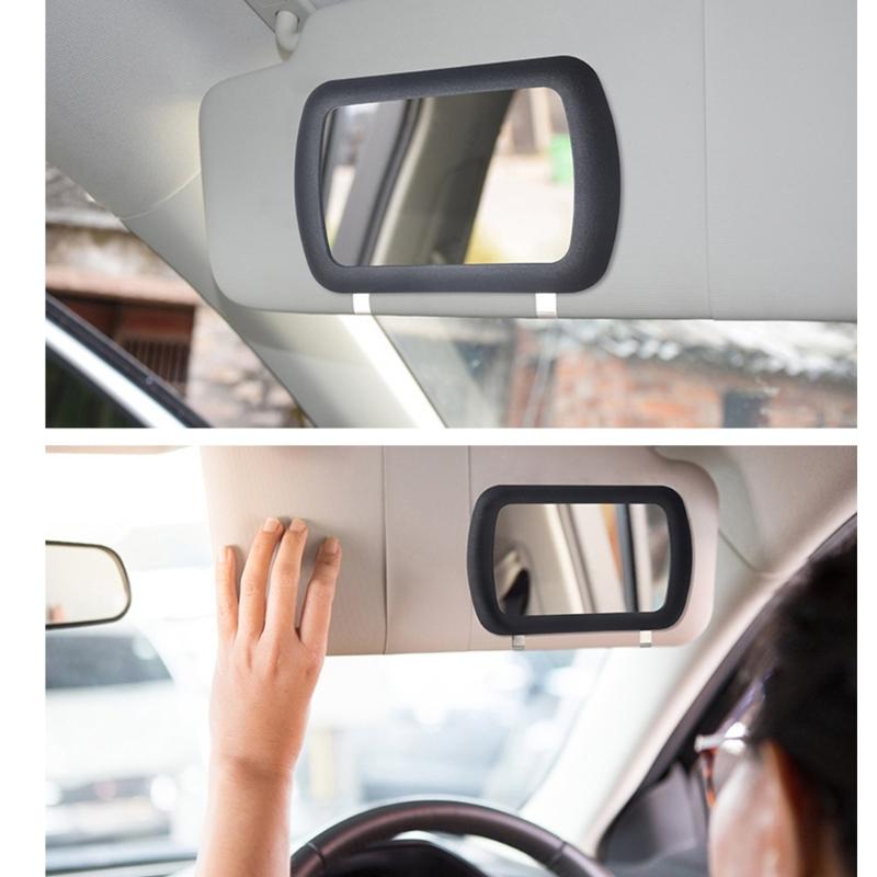 Große Sicht Auto Sonnenschutz Spiegel Auto Innenraum Rechteckiger Schminkspiegel Schönheitsspiegel Zubehör